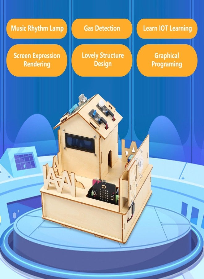 ايسبوت مجموعة ACEBOTT STEM للأطفال بعمر 12 سنة، مجموعة أساسية للمنزل الذكي (تتضمن Micro:Bit)، ألعاب STEM متوافقة مع Makecode، مجموعة برمجة مع بناء منزل، أجهزة استشعار وتحكم عبر تطبيق، هدية للأولاد والبنات - Image 2